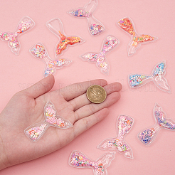 30Pcs 6 Colors Quicksand Sequin Plastic Cabochons&nbsp;KY-CJ0001-42