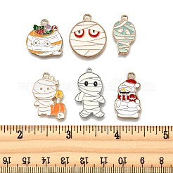 6Pcs 6 Styles Halloween Theme Alloy Enamel Pendants&nbsp;ENAM-FP0002-99