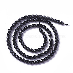 Natural Dyed & Heated Black Onyx Beads Strands&nbsp;X-G-F596-28-3mm