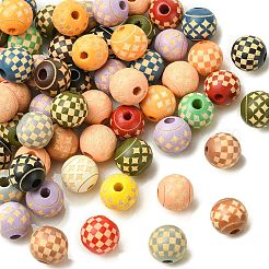 60Pcs 2 Styles Wood European Beads&nbsp;WOOD-CJ0002-57