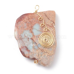 Natural Aqua Terra Jasper Big Pendants&nbsp;PALLOY-JF00665