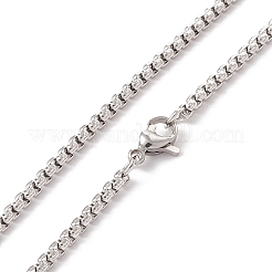 Alloy Skull with Plastic Pendant Necklace with 201 Stainless Steel Box Chains&nbsp;NJEW-E016-21AS