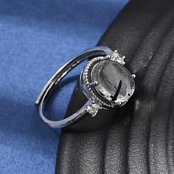 Brass Micro Pave Cubic Zirconia Finger Rings&nbsp;CU-CBA260E-11P