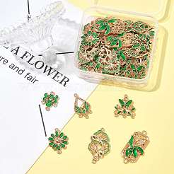 36Pcs 6 Styles Alloy Enamel Connector Charms&nbsp;FIND-FS0004-46A
