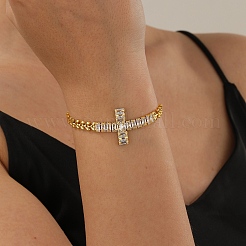 Elegant European and American Style Brass Leaf Link Chain Bracelets&nbsp;CY4061-1