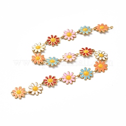 PVD Vacuum Plating 304 Stainless Steel Flower Link Chains&nbsp;CHS-C004-03G