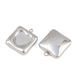 304 Stainless Steel Pendant Cabochon Settings&nbsp;SA-CBACA10-02P
