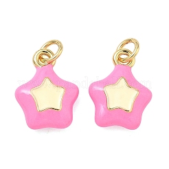 Brass Enamel Pendants&nbsp;KK-H259-01B-G