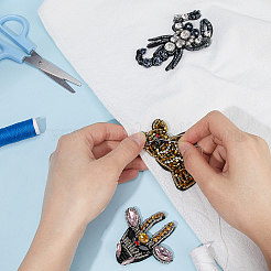 3Pcs 3 Styles Animal Rhinestone Ornament Accessories&nbsp;PATC-GF0001-44