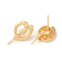 Vortex Brass Stud Earring Findings&nbsp;KK-M270-30G