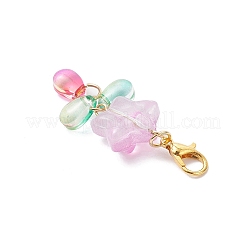 3Pcs Star Teardrop Glass Beads Pendant Decorations&nbsp;HJEW-JM04132