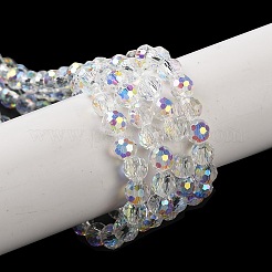 Transparent Electroplate Glass Beads Strands&nbsp;GLAA-Q099-B01-06