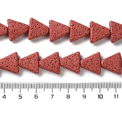 Triangle Dyed Natural Lava Rock Beads Strands&nbsp;G-O126-04A-12
