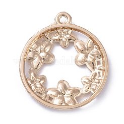 Zinc Alloy Open Back Bezel Pendants&nbsp;PALLOY-E577-22KCG