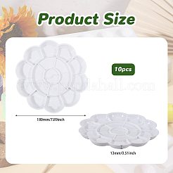 10Pcs Flower Plastic Artist Painting Palette&nbsp;AJEW-GL0003-39
