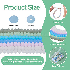 7 Strands 7 Colors Imitation Jade Solid Color Glass Beads Strands&nbsp;EGLA-TA0001-50