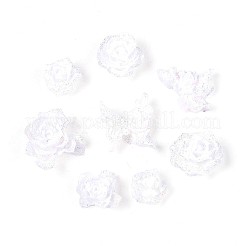 Luminous Flower Resin Cabochons&nbsp;CRES-T025-10A