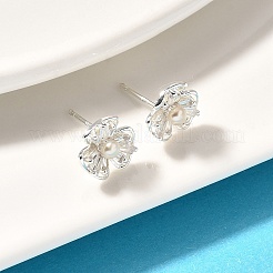 Natural Pearl Ear Studs&nbsp;EJEW-L099-10S