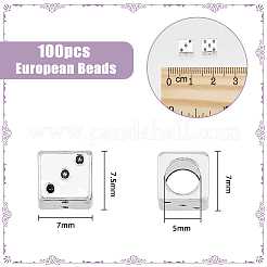 100Pcs Tibetan Style Alloy European Beads&nbsp;TIBE-DC0001-02