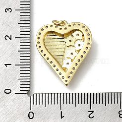 Brass Micro Pave Cubic Zirconia Pendants&nbsp;KK-C090-42G-08