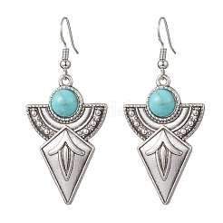 Synthetic Turquoise & Alloy Dangle Earrings&nbsp;EJEW-JE06922