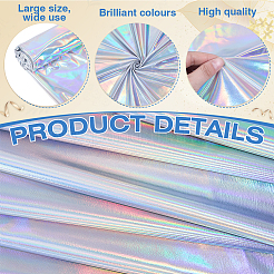 Polyester Iridescent Holographic Fabric Fabric&nbsp;DIY-WH0622-772C