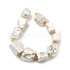 Electroplated Natural Pyrite Beads Strands&nbsp;G-F800-A02