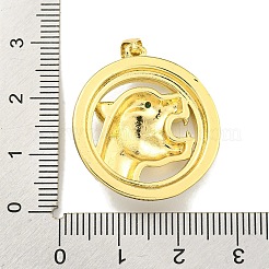 Brass Micro Pave Cubic Zirconia Pendants&nbsp;KK-K354-08G-G