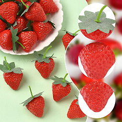 20Pcs Resin Simulated Strawberry&nbsp;AJEW-SP0003-29