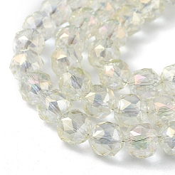 Transparent Electroplate Glass Beads Strands&nbsp;EGLA-F154-FR03