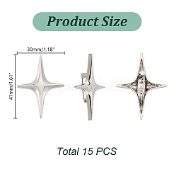 15Pcs Alloy Brooches&nbsp;JEWB-HY0001-42P