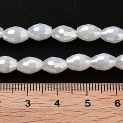 Electroplate Glass Beads Strands&nbsp;EGLA-A037-J6x8mm-B01