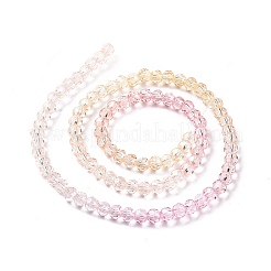 10 Strands Transparent Gradient Color Glass Beads Strands&nbsp;GLAA-CJ0002-09C