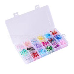 450Pcs 18 Colors Gradient Color Transparent Crackle Acrylic Beads&nbsp;MACR-CJ0001-15