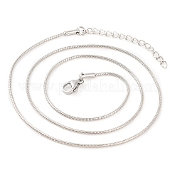 201 Stainless Steel Round Snake Chain Necklaces for Women&nbsp;NJEW-G140-06B-P-1