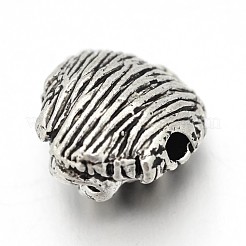 Tibetan Style Alloy Lion Head Beads&nbsp;TIBEB-E073-01AS