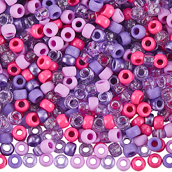 600Pcs 6 Colors Opaque & Transparent Plastic Beads&nbsp;KY-SC0002-34