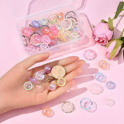 UV Plating Acrylic Bead Caps&nbsp;OACR-YW0002-39