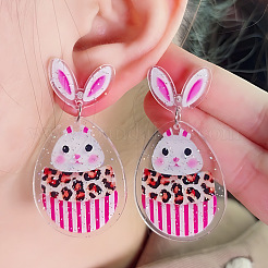 Easter Acrylic Dangle Stud Earrings&nbsp;FS-WG8F84A-01