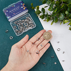 50Pcs 304 Stainless Steel Stud Earring Findings&nbsp;STAS-SC0006-51