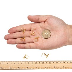 Brass Screw On Clip-on Earring Findings&nbsp;LS-KK-L164-02G