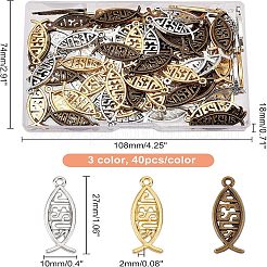 120Pcs 3 Color Alloy Pendants&nbsp;PALLOY-CA0002-34