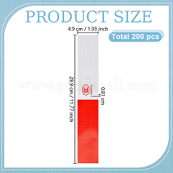 200Pcs PET Vehicle Reflective Warning Sign Film Stickers&nbsp;AJEW-GO0005-39