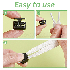24Pcs 4 Styles Alloy Spring Cord Locks&nbsp;FIND-NB0006-33