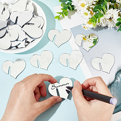 40Pcs Mirror Acrylic Wine Glass Charms&nbsp;AJEW-FG0002-99