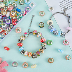 120Pcs 6 Styles Christmas Theme Resin European Rondelle Beads&nbsp;RPDL-SP0001-04