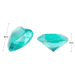 50Pcs 10 Colors Cubic Zirconia Pointed Back Cabochons&nbsp;ZIRC-CJ0001-24