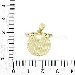 Brass Micro Pave Cubic Zirconia Pendants&nbsp;KK-I723-12G