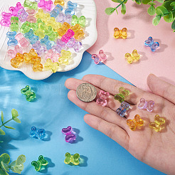 70G 7 Colors Transparent Acrylic Beads&nbsp;TACR-TA0001-80