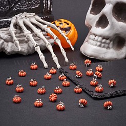 30 Pieces Pumpkin Charms Pendants Thanksgiving Pumpkin Charms Alloy Enamel Charm for Jewelry Necklace Bracelet Earring Making Crafts&nbsp;JX294A